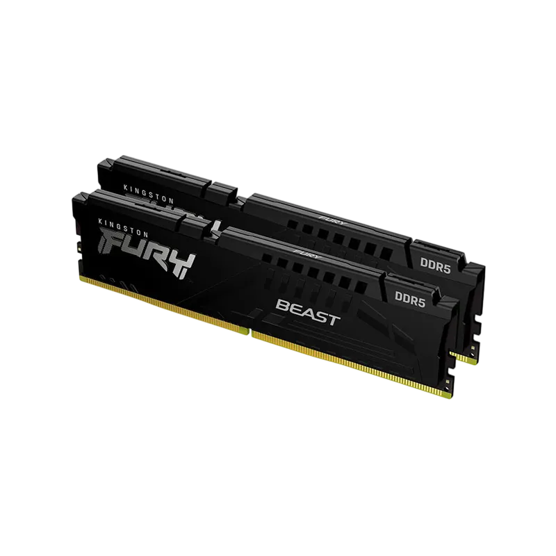 346583 RAM KINGSTON FURY BEAST BLACK 16GB DDR5 CL30 INTEL XMP DUAL KIT - Image 1
