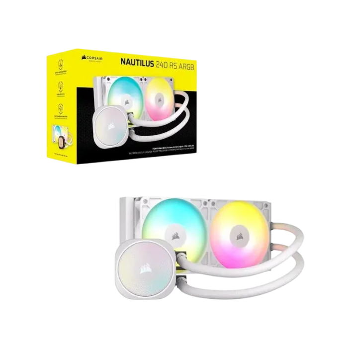 CORSAIR NAUTILUS 240 RS ARGB LIQUID CPU COOLER WHITE CW-9060094-WW - Image 2