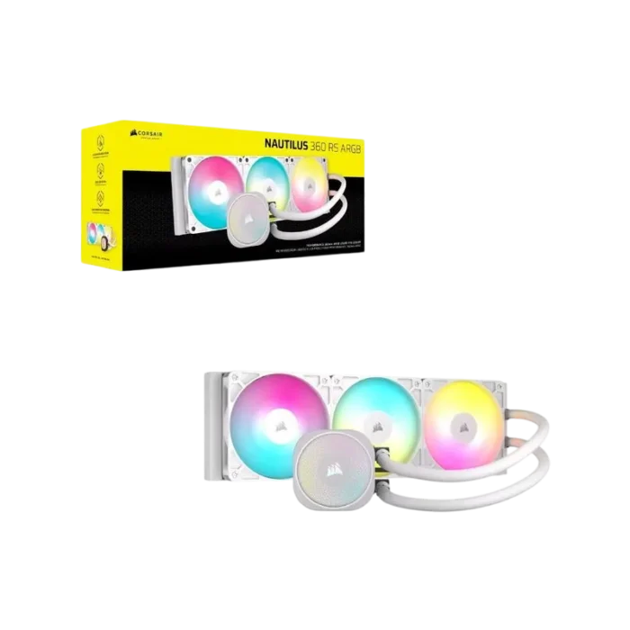 CORSAIR NAUTILUS 360 RS ARGB LIQUID CPU COOLER WHITE CW-9060095-WW - Image 2